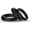 FUKR Lot de 3 cockring Silicone Set Ring Noirs